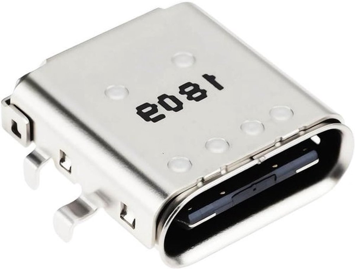 USB C aansluiting - Compatibel met Dell - Chromebook 3100 P30T001 - Oplaadconnector - Type-C - DC-voedingsstekker - Geschikt voor laptops - Zwart.