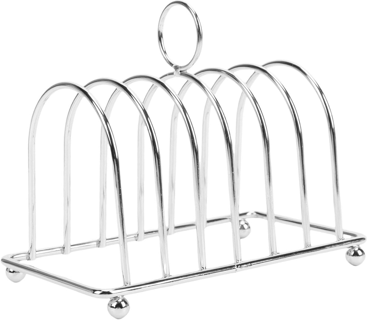 Roestvrijstalen Toastrek - Broodstandaard Keuken - Brood Koelen - Onafhankelijke Compartimenten - 14.50X12.00X8.60CM - Zilver