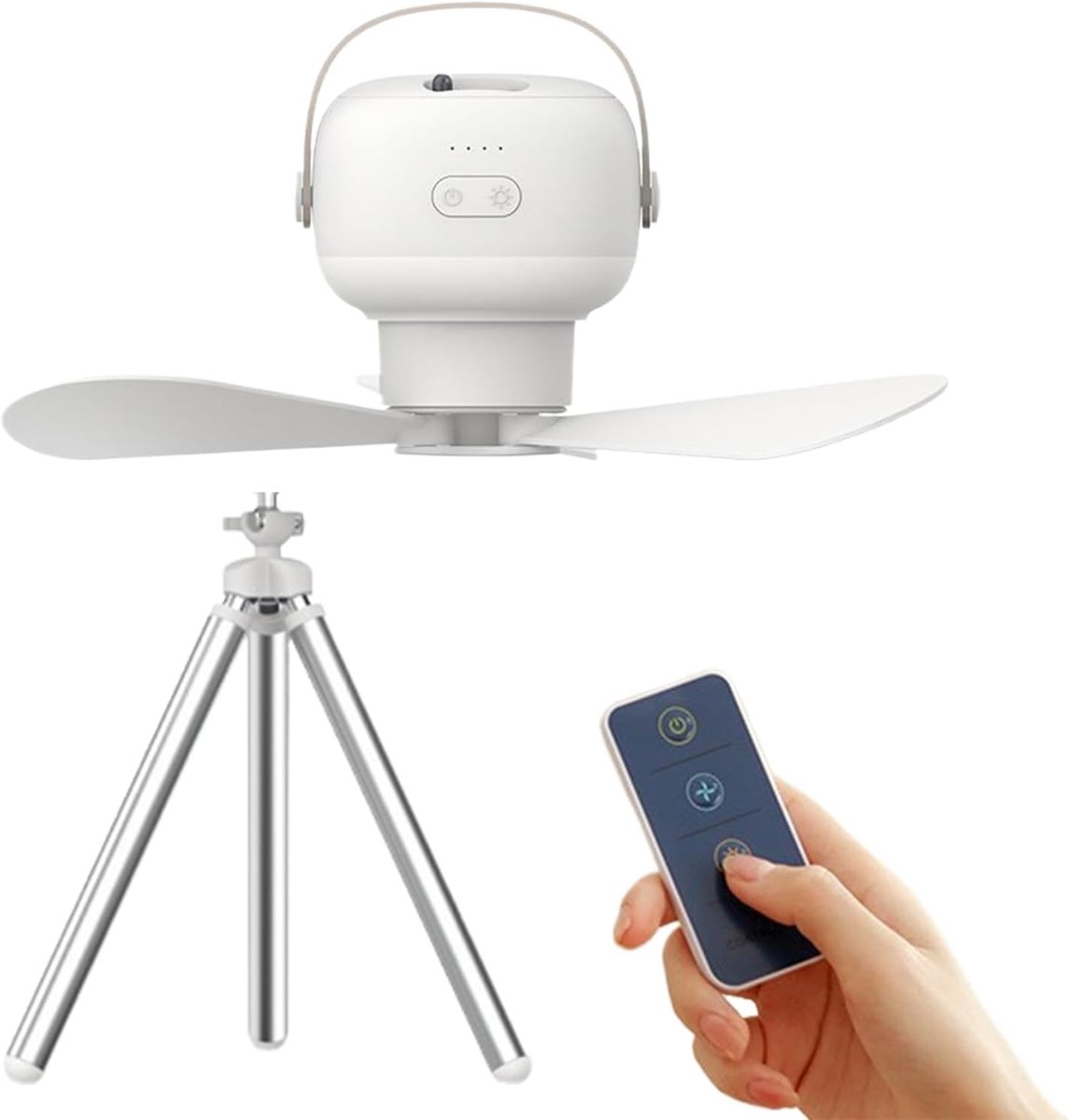Kampeer Ventilator - Draagbare Lamp - Buiten Leven - 7200 mAh Batterij - 26x9 cm
