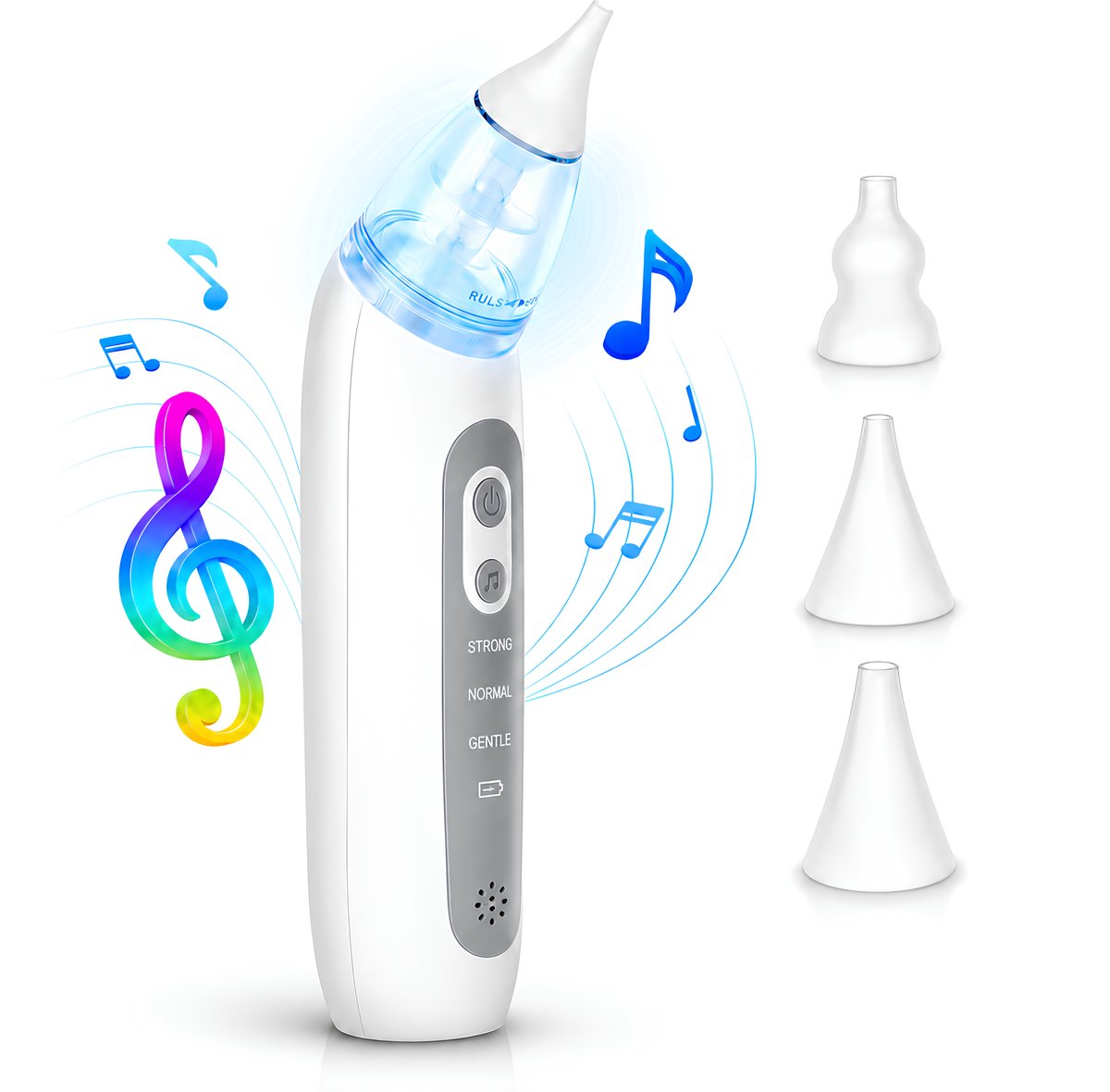 Gatson Baby Neusreiniger - Compact & Stil - Met Melodietje - Snoetenpoetsers - Neuszuiger Baby - Neuspeer - Elektrisch - Snotzuiger