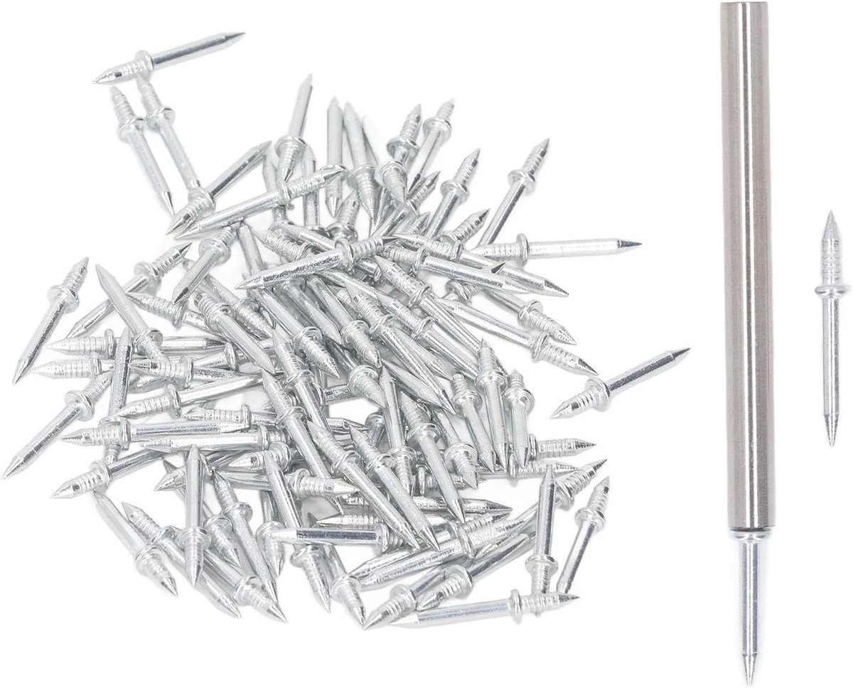 Set van 101 Dubbelkopige Spijkers voor het Bevestigen van Plinten met Sleeve Tools van Koolstofstaal