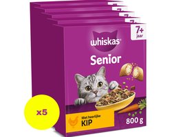 Whiskas Kattenbrokken - Senior 7+ - Kip - doos 5x800g