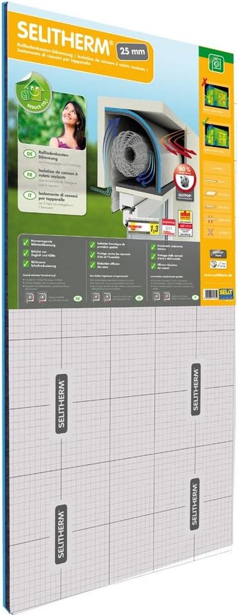 Isolatie Rolluikkasten - Complete Set - Energie Besparen - Eenvoudige Montage - 25mm Dikte