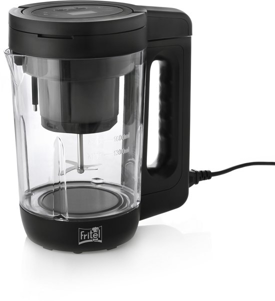 FRITEL SMM 4980 Soup & Milk Maker - Soepmaker en Plantaardige Melkmaker 2-in-1 - 1,6L - Melk, Smoothies & Soep - BPA-vrije Tritan Kan - Zwart van Fritel — afbeelding 2