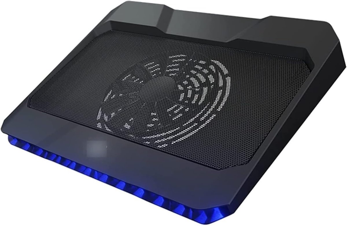Laptop Koeler - Notebook Standaard - Stabiel Werken - Stille Ventilator - Tot 17 inch - Zwart