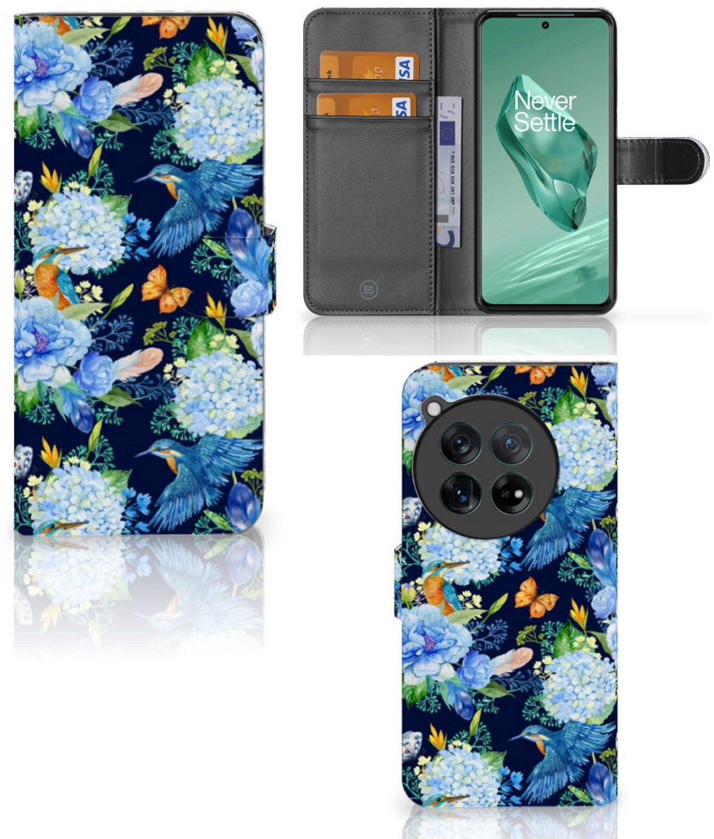 Telefoonhoesje met Pasjes voor OnePlus 12 IJsvogel