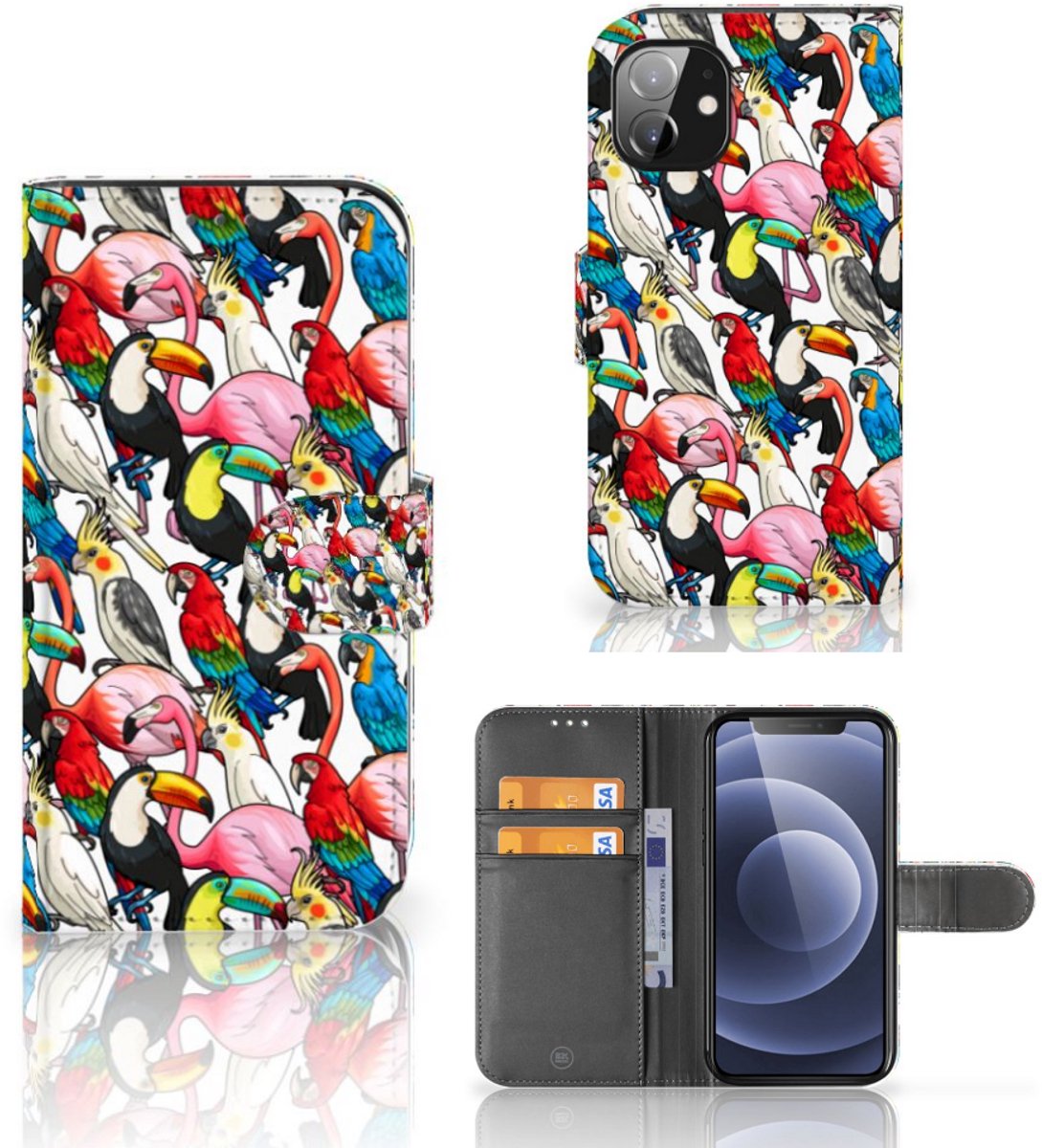 Apple iPhone 12 Mini Telefoonhoesje met Pasjes Birds