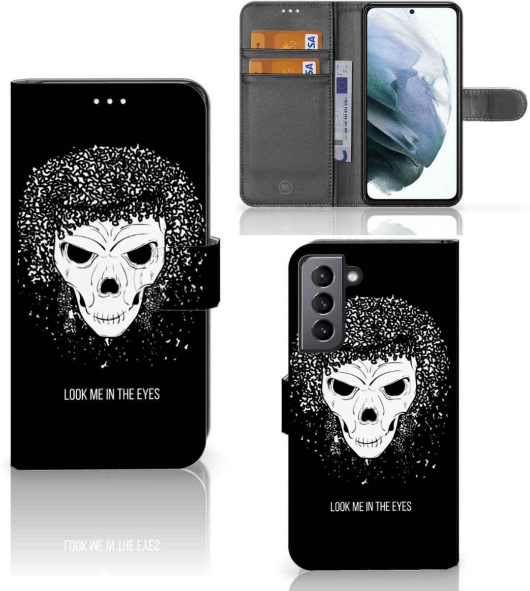 Telefoonhoesje met Naam Samsung Galaxy S21 FE Skull Hair