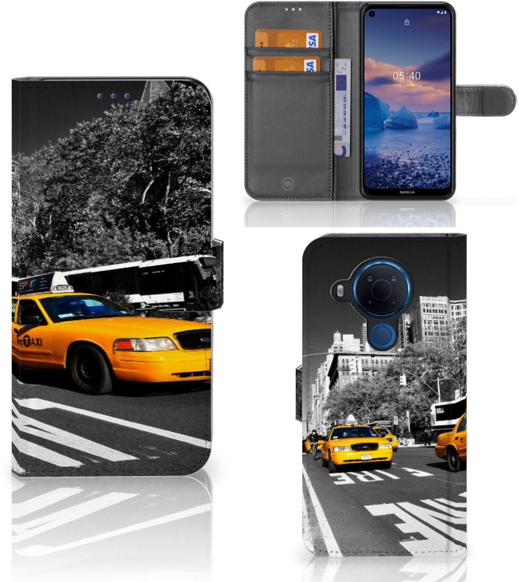Nokia 5.4 Flip Cover New York Taxi