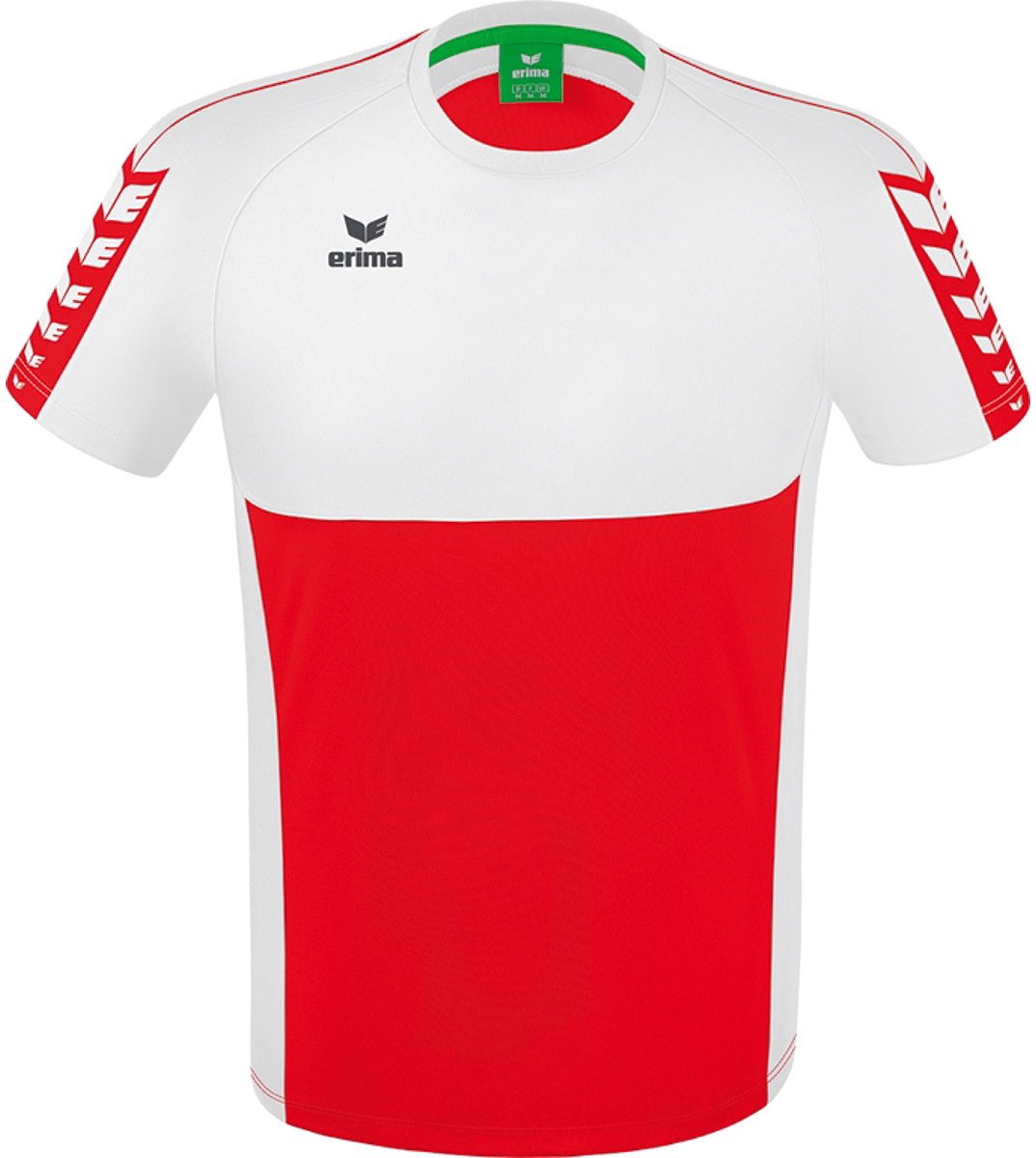 Erima Six Wings T-Shirt Heren - Rood / Wit | Maat: S