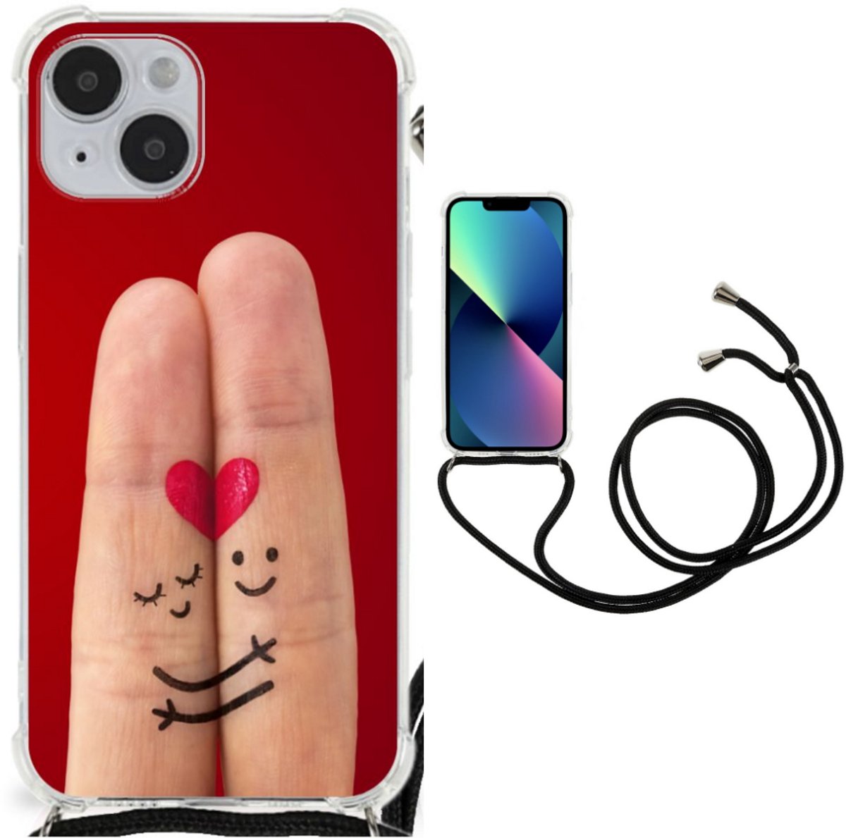 iPhone 14 Plus Anti Shock Bumper Case Liefde - Origineel Romantisch Cadeau