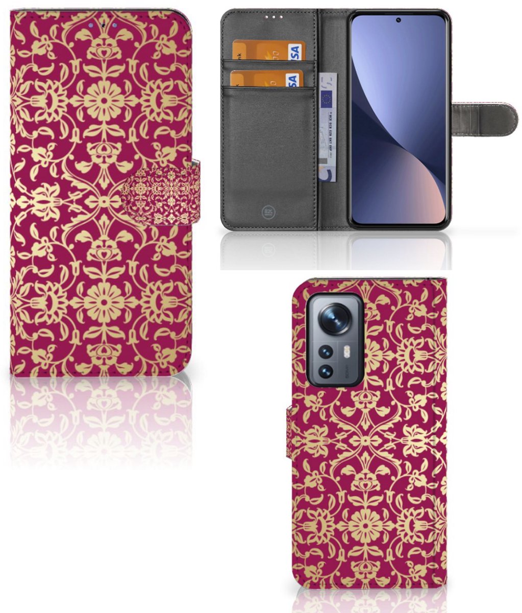 Wallet Case Xiaomi 12 Pro Barok Pink