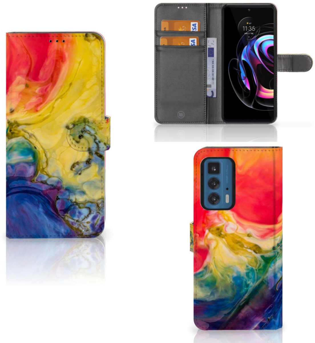 Hoesje Motorola Edge 20 Pro Watercolor Dark
