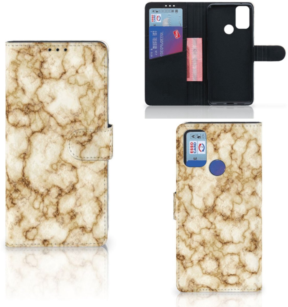 Alcatel 1S (2021) Bookcase Marmer Goud