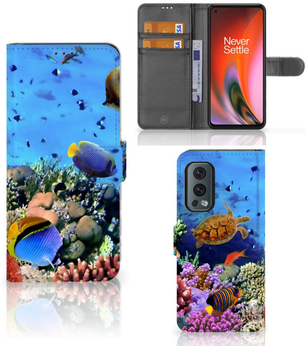 OnePlus Nord 2 5G Telefoonhoesje met Pasjes Vissen