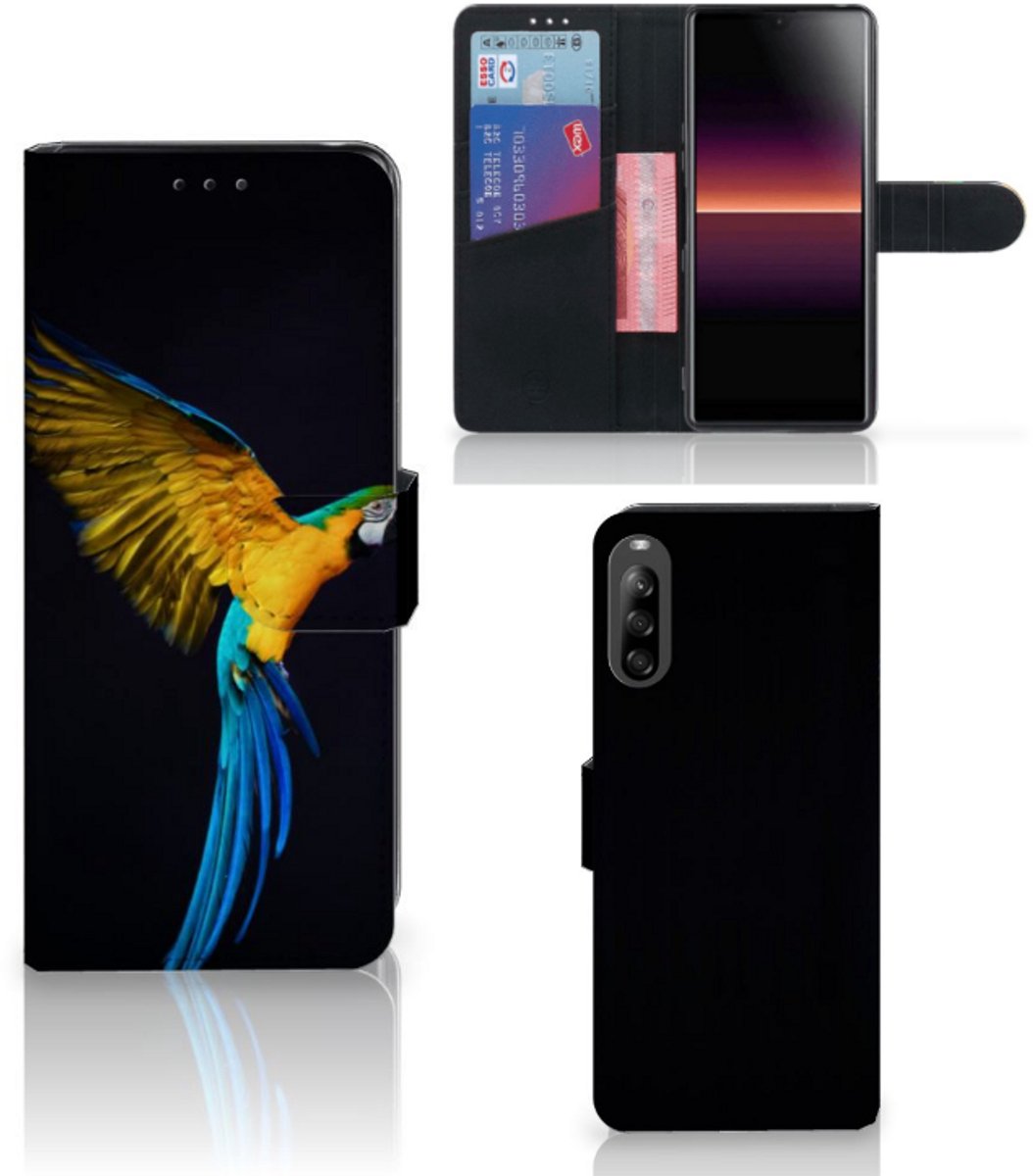 Sony Xperia L4 Telefoonhoesje met Pasjes Papegaai