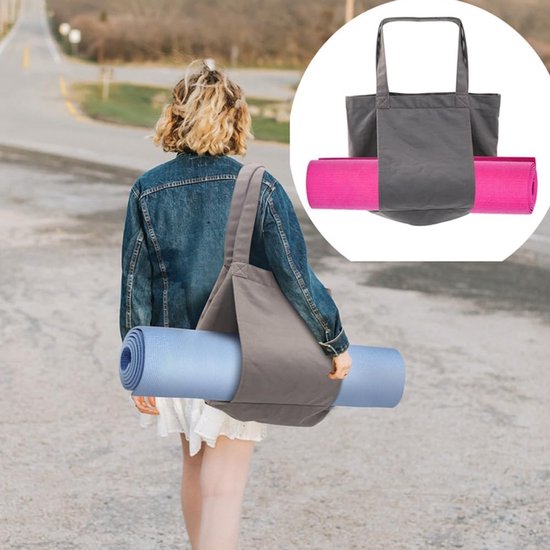Multifunctionele Yogatas - Luxe Yoga Draagtas & Schoudertas voor Dames - Draagbare Sporttas - Waterafstotend Oxford Doek - Modieus Design - Geschikt voor Studio & Outdoor - Beige van Merkloos — afbeelding 5