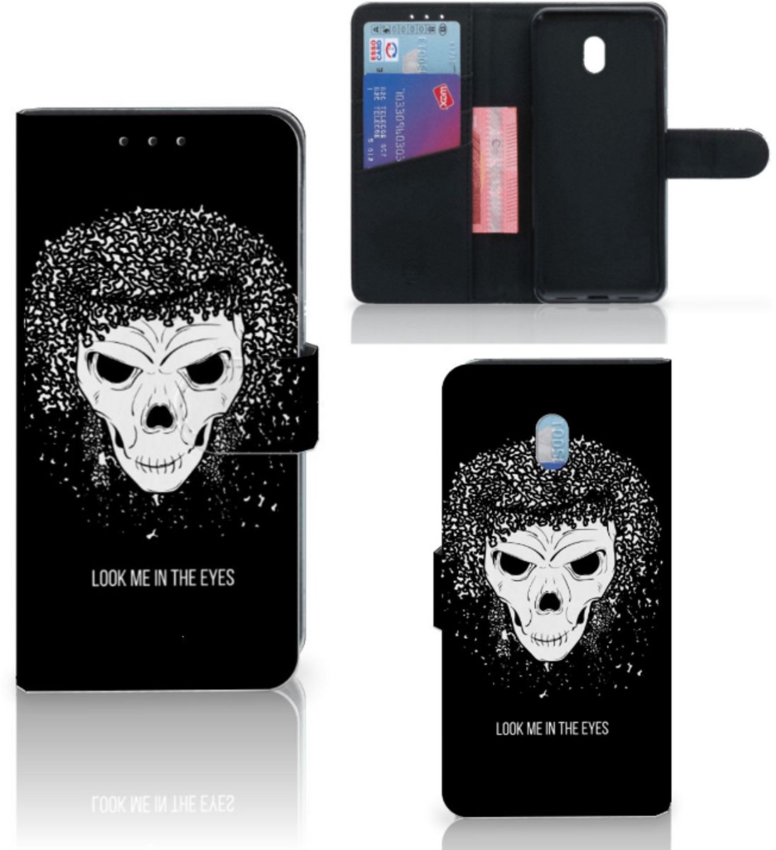 Telefoonhoesje met Naam Xiaomi Redmi 8A Skull Hair