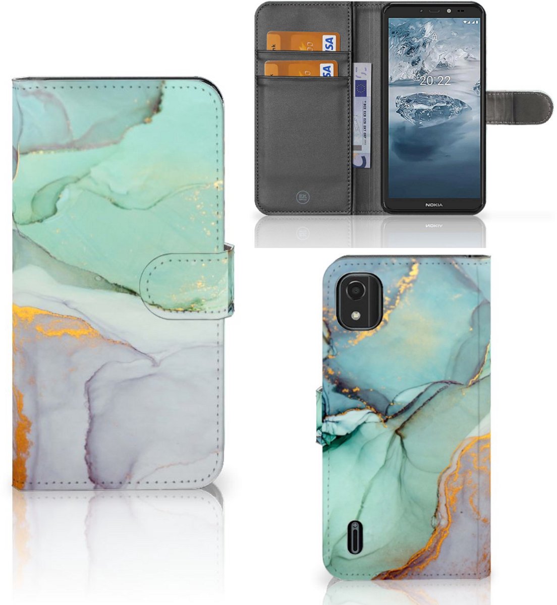 Hoesje voor Nokia C2 2nd Edition Watercolor Mix