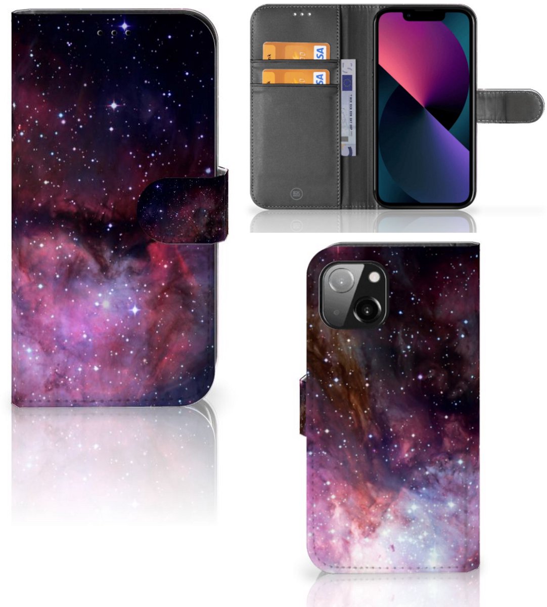 Book Case voor Apple iPhone 13 Galaxy