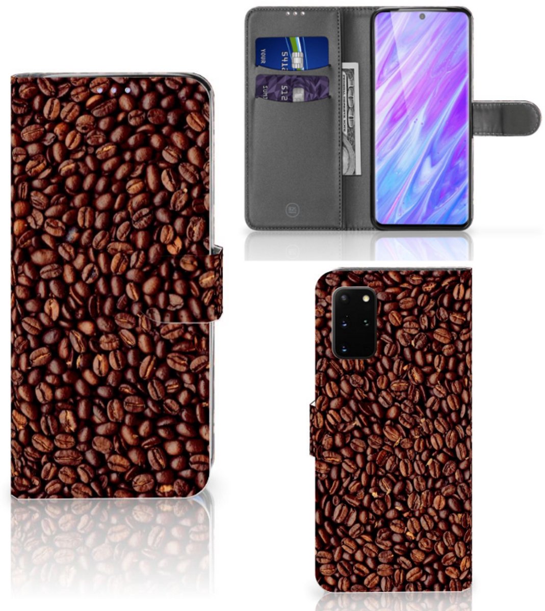 Samsung Galaxy S20 Plus Book Cover Koffiebonen