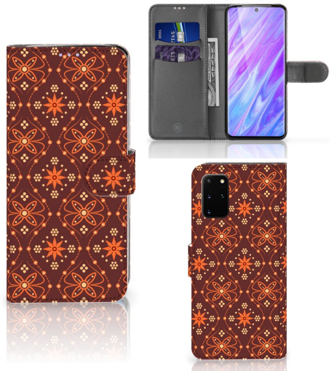 Samsung Galaxy S20 Plus Telefoon Hoesje Batik Brown