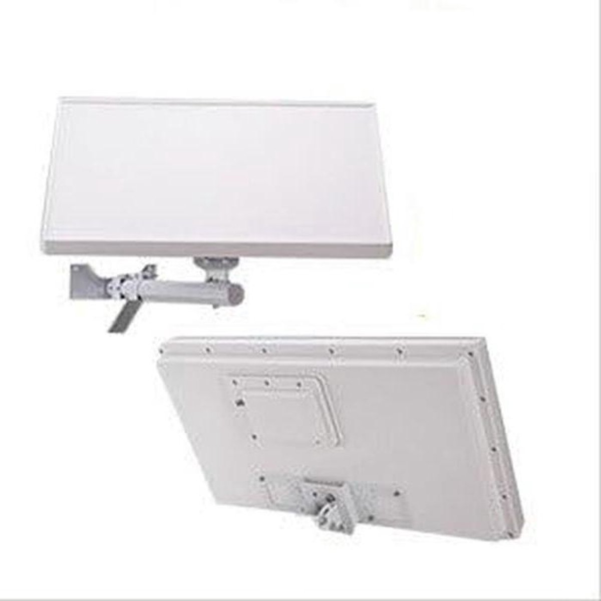 Satelliet Antenne - Compact Ontvanger - Digitale TV Ontvangst - Quad LNB Geïntegreerd - 52x28x6 Centimeter - Wit