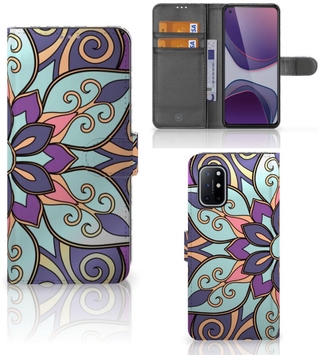 OnePlus 8T Hoesje Purple Flower