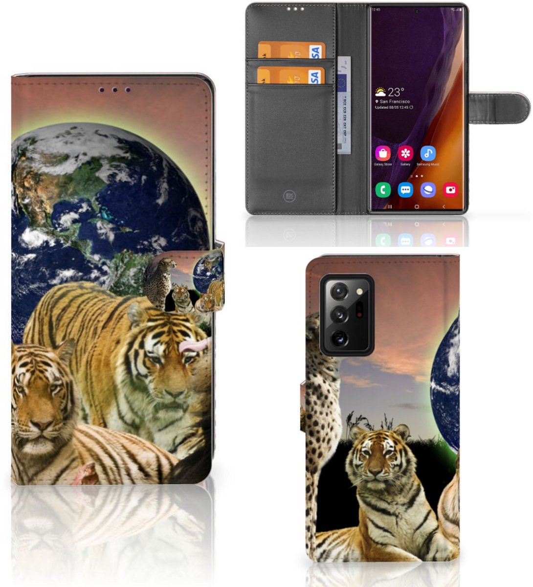 Samsung Galaxy Note20 Ultra Telefoonhoesje met Pasjes Roofdieren