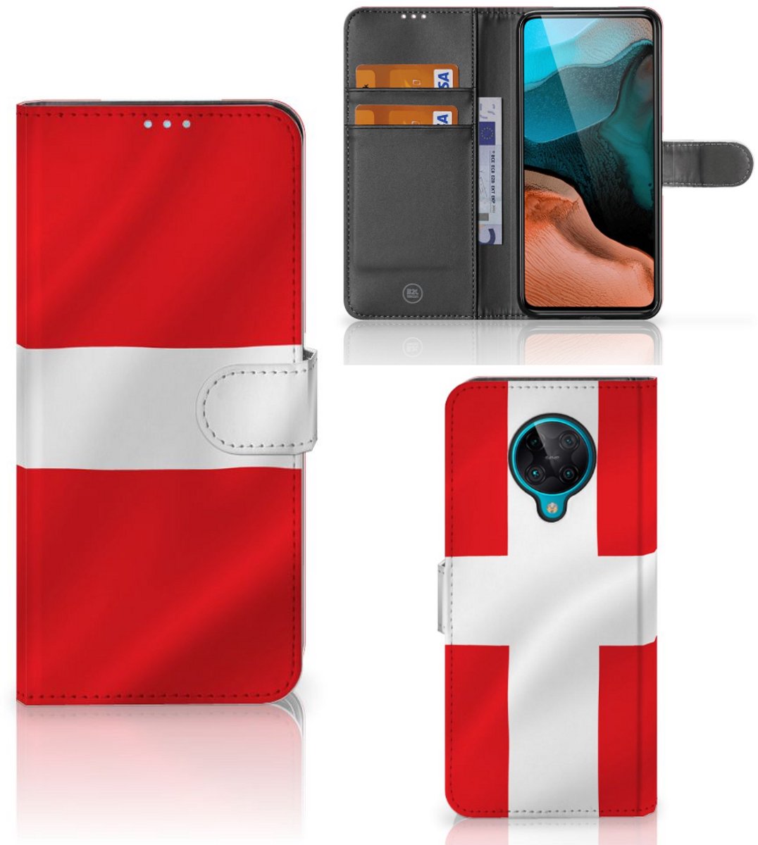 Book Case voor Xiaomi Poco F2 Pro Bookstyle Case Denemarken