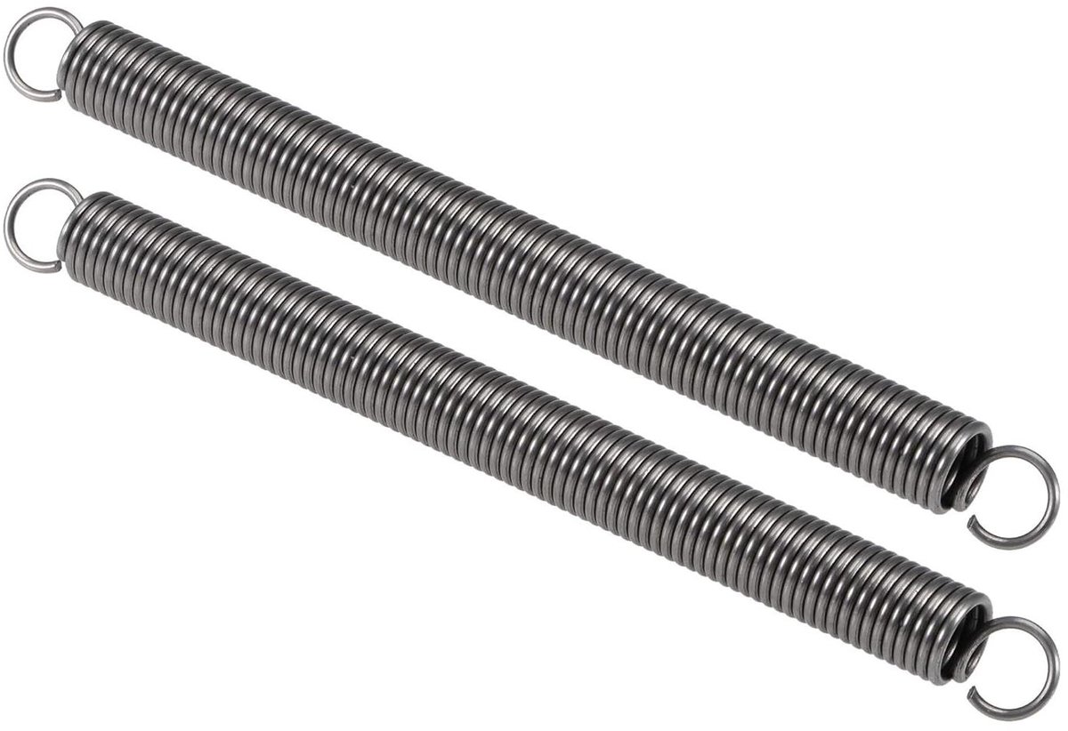 Drukveer - Compressieveer Verenstaal - Machines Ondersteunen - Verlengd Ontwerp - 16 mm buitendiameter - Grijs