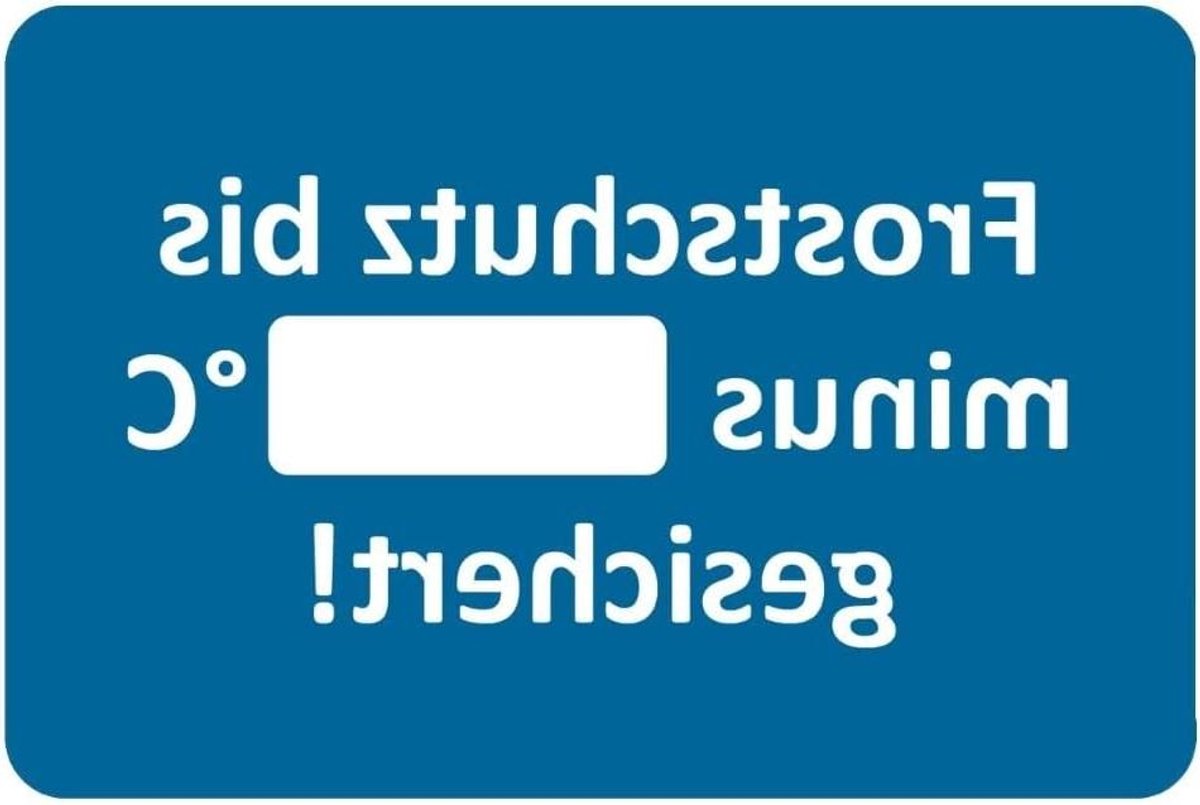 Klantenservicesticker - Garagesticker Vorstbescherming - Auto Onderhoud - Veilig Tot Aanduiding - 6 x 4 cm - Wit