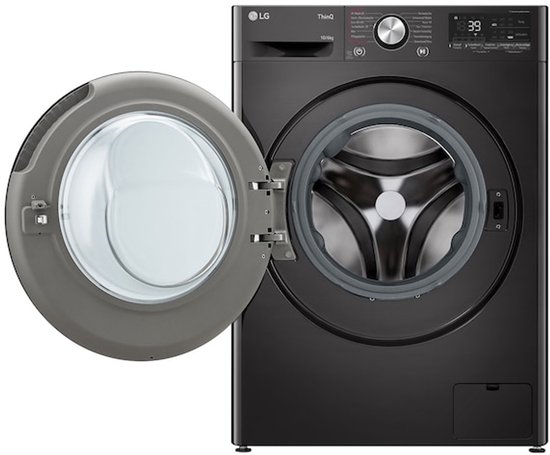 LG W4WR70X6YB - WAS-DROOGCOMBINATIE 10/6 KG - Zwart
