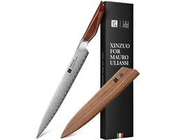 XinZuo x Uliassi – Vleesmes Damascus 26 cm – Professioneel Keukenmes – Xing Series – Mauro Uliassi (3-sterren Michelin chef)