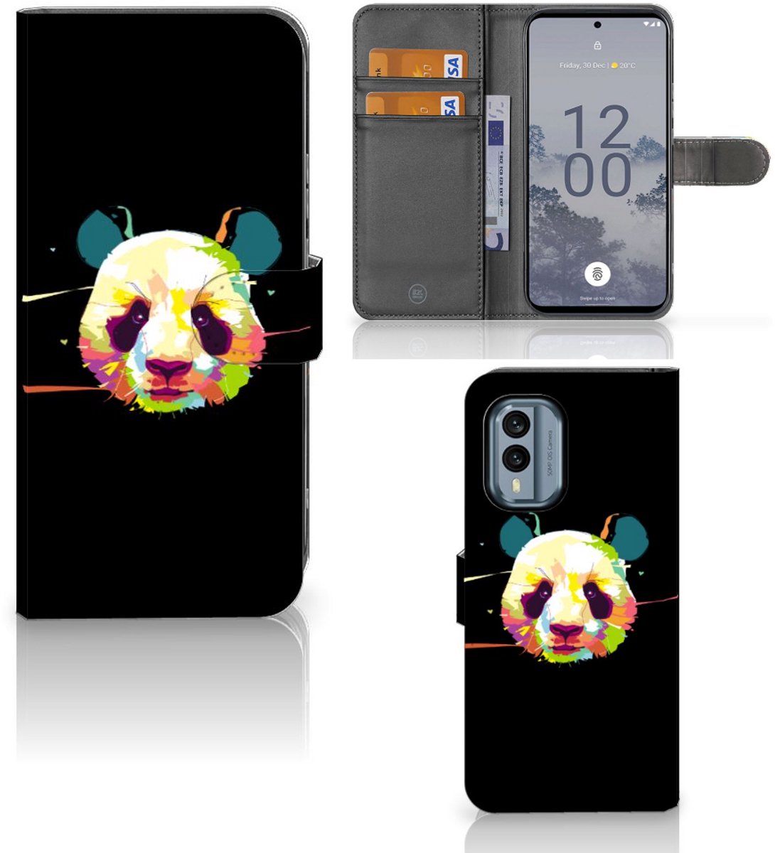 Nokia X30 Leuk Hoesje Panda Color