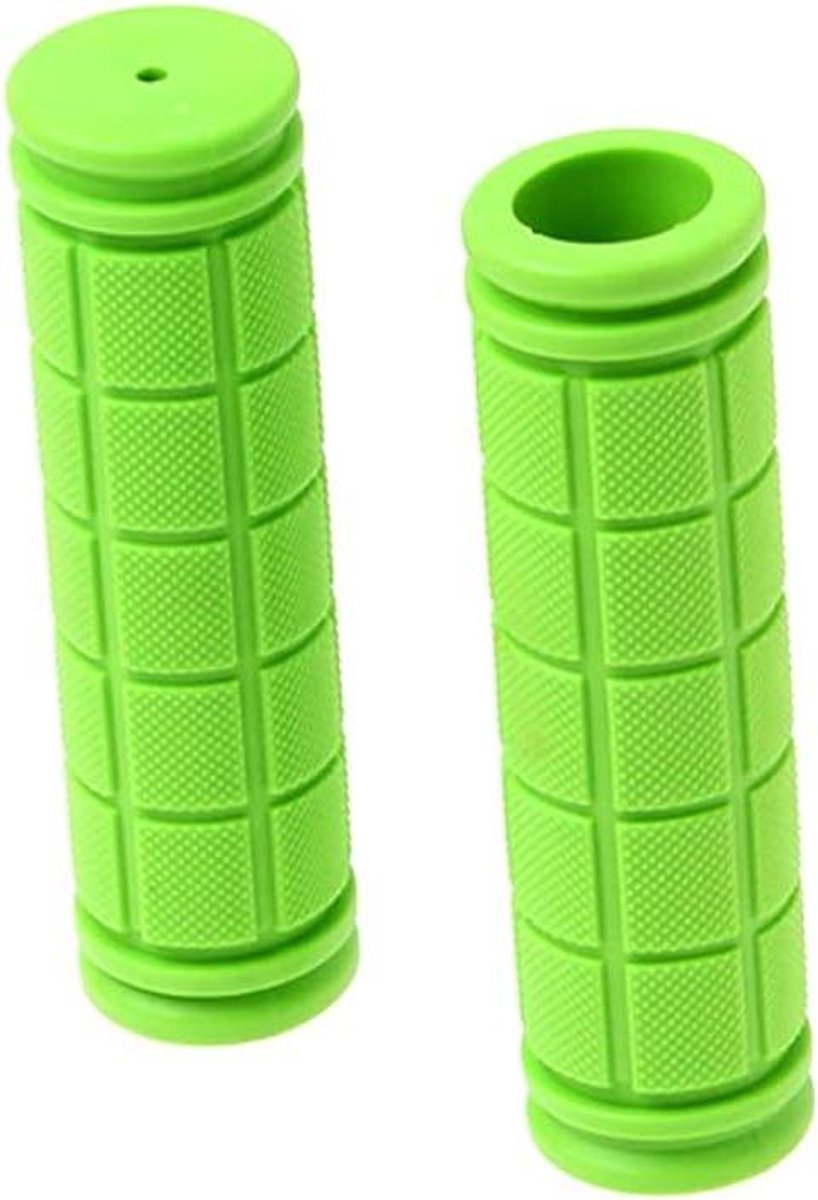 Kinder Fiets Handvatten - BMX Stuur Grips - Veilig Fietsen - Anti-slip Rubber - 120mm Lengte - Groen