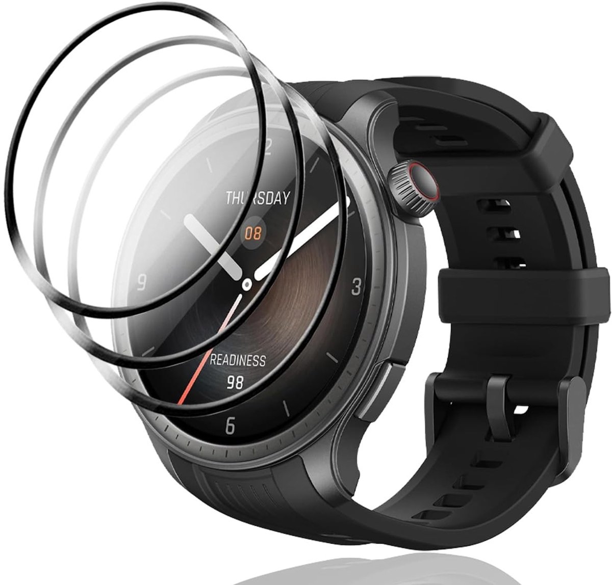 Cosensi - Tempered Glass Screen Protector - 9H Hardheid - Volledige bescherming - Transparant - Krasbestendig - Geschikt voor Amazfit Balance - 3 s...