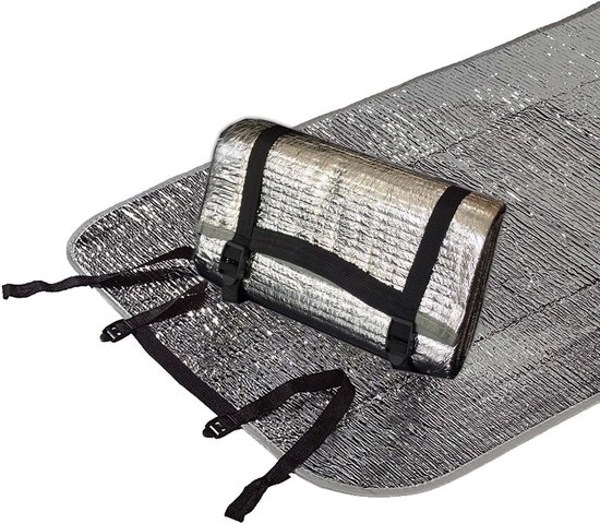 Campingmat Set - Isolerende Slaapmat - Outdoor Kamperen - Warmte Reflecterend - 60 x 190 cm - Zilver — afbeelding 2