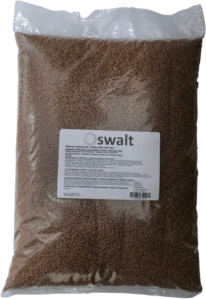 Oswalt - Wintervoer Zinkend 2mm - 2.5KG - Vijvervissenvoer