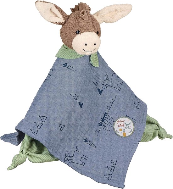 Knuffeldoek Ezel - Zachte metgezel - Troosten en spelen - Kleine knopen om vast te pakken - Eén maat - Blauw — afbeelding 3