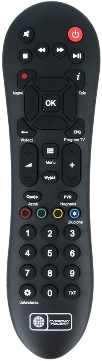 Afstandsbediening voor Polsat EVOBOX – Origineel Model – Cyfrowy Polsat Decoder – Zwart