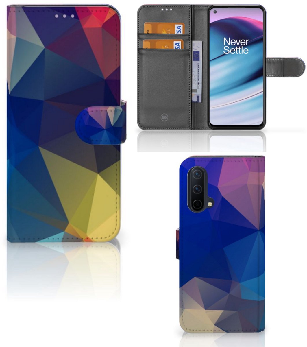 OnePlus Nord CE 5G Book Case Polygon Dark