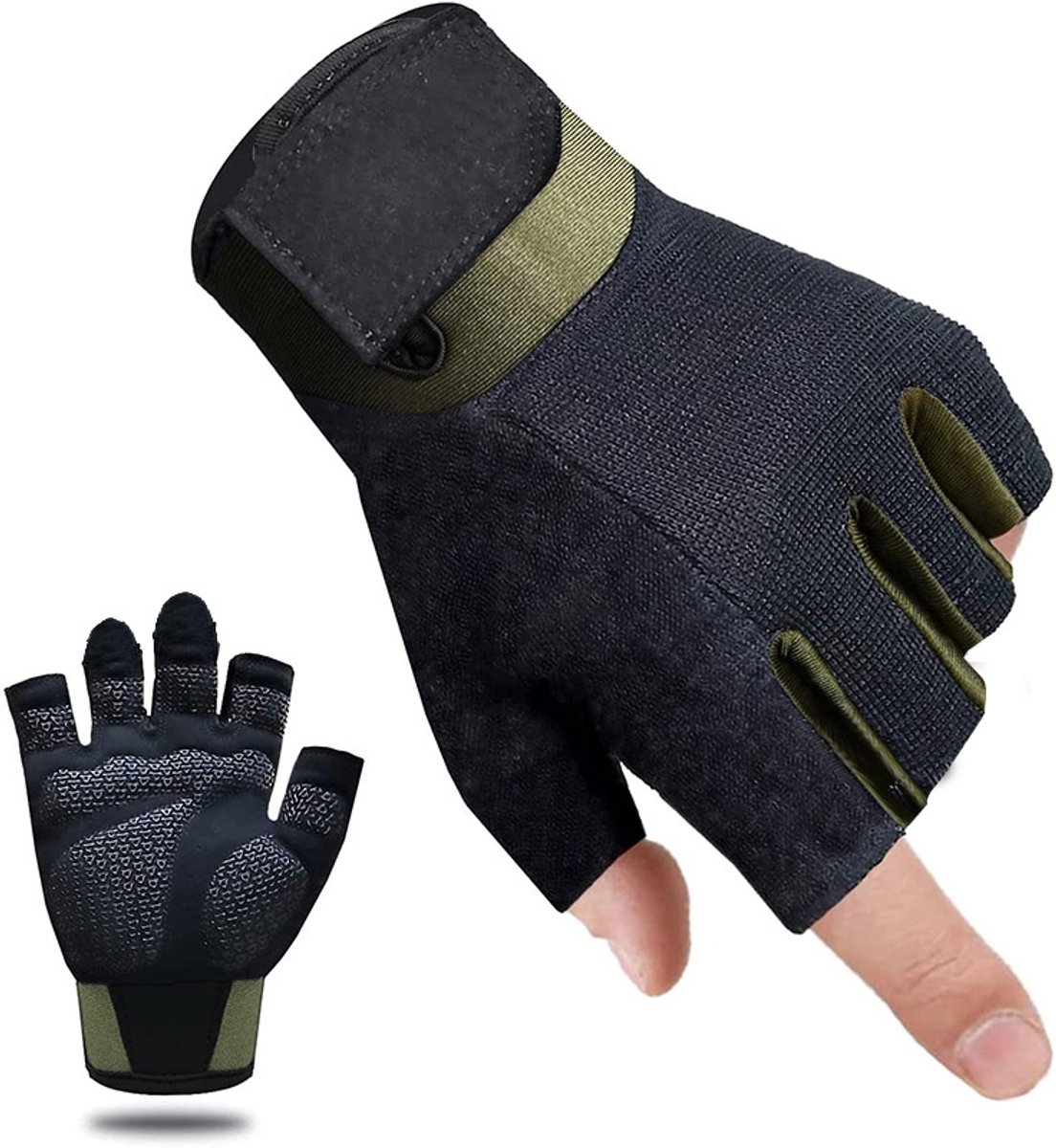 Unisex Sporthandschoenen — Ideaal voor gewichtheffen en fietsen; ook geschikt voor fitness, krachttraining en MMA; ademend, comfortabel en nauwsluitend (Maat XL, Zwart) — cadeau in Sport & Outdoor - foto 5