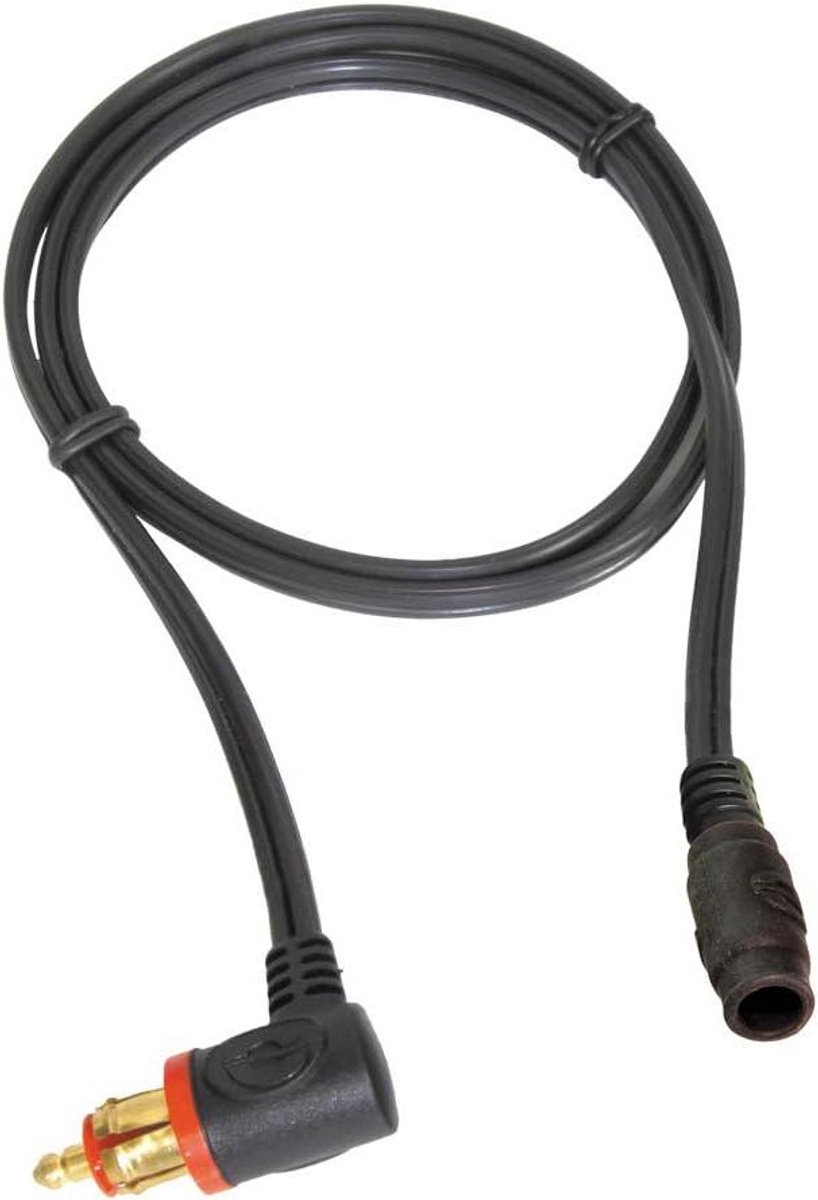 Adapter voor verwarmde kleding met 90° motorfietsstekker en DC 2,5 mm