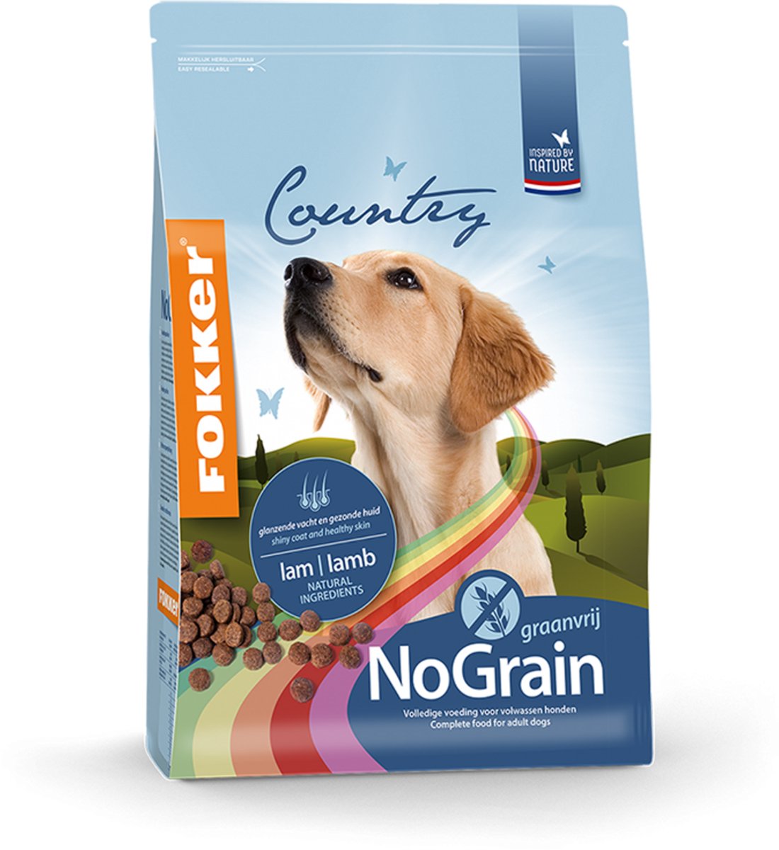 Fokker Fokker Country No Grain 13 kg + Rex zachte beloning lam