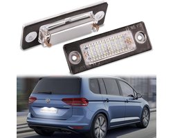 POPMOTORZ LED Kentekenplaatverlichting, 2 stuks LED Kentekenplaatverlichting 18 LED's 2835 SMD met Canbus Sesign Foutloos 6000k Xenon Wit voor VW Caddy Golf J-etta P-assat 3C B6 T5 7H 7J T-oura-n 1T1 1T2 1T3