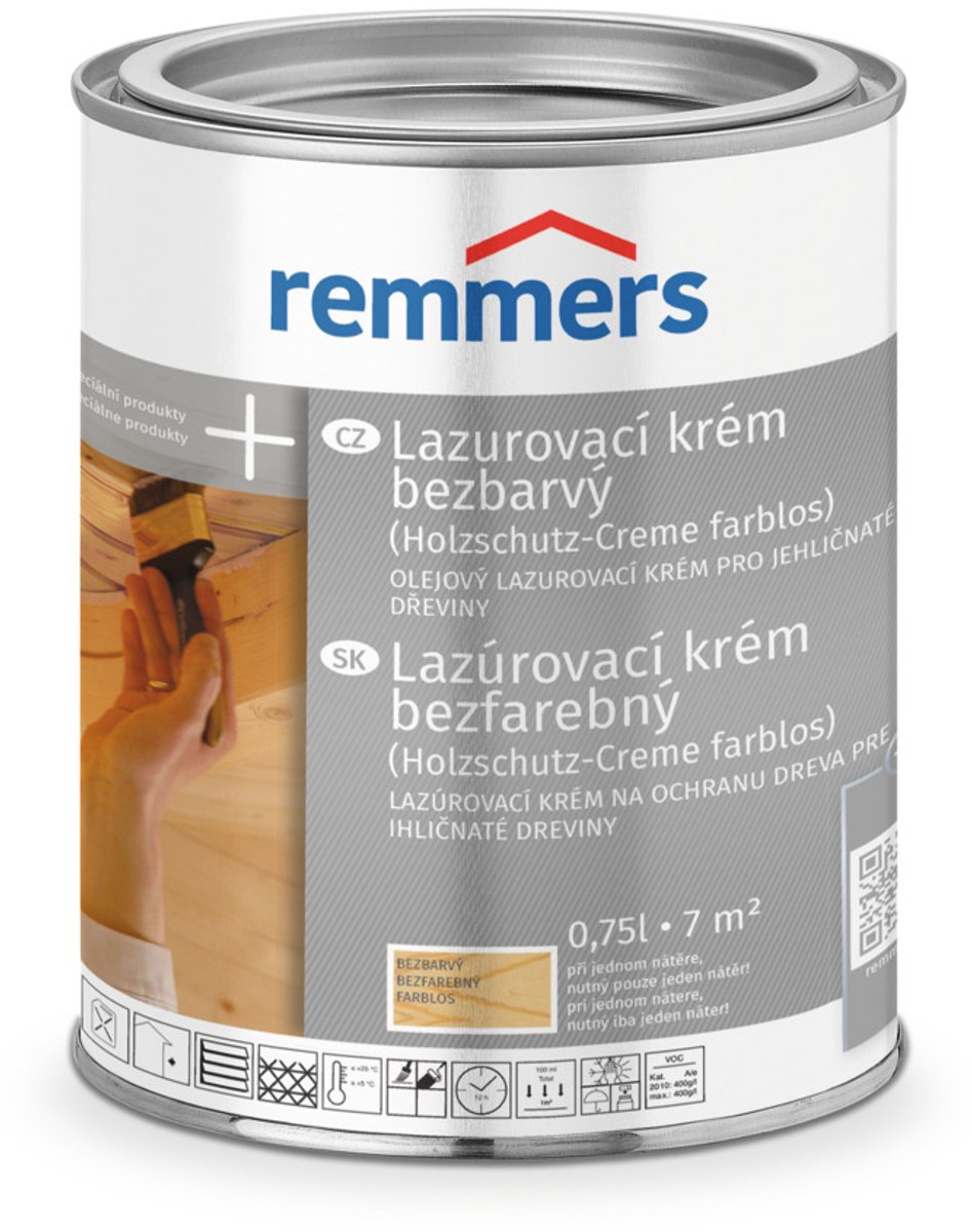 "Remmers Houtbeschermingscreme kleurloos 0,75 liter"