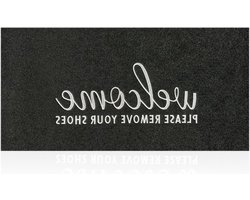 AAZZKANG Welkom Mat Outdoor Verwijder Uw Schoenen Deurmat Antislip Voordeur Mat 120x45cm Snel Val Vuil Gemakkelijk Te Schonen Entree Matten voor Indoor High Traffic Gebieden Zwart