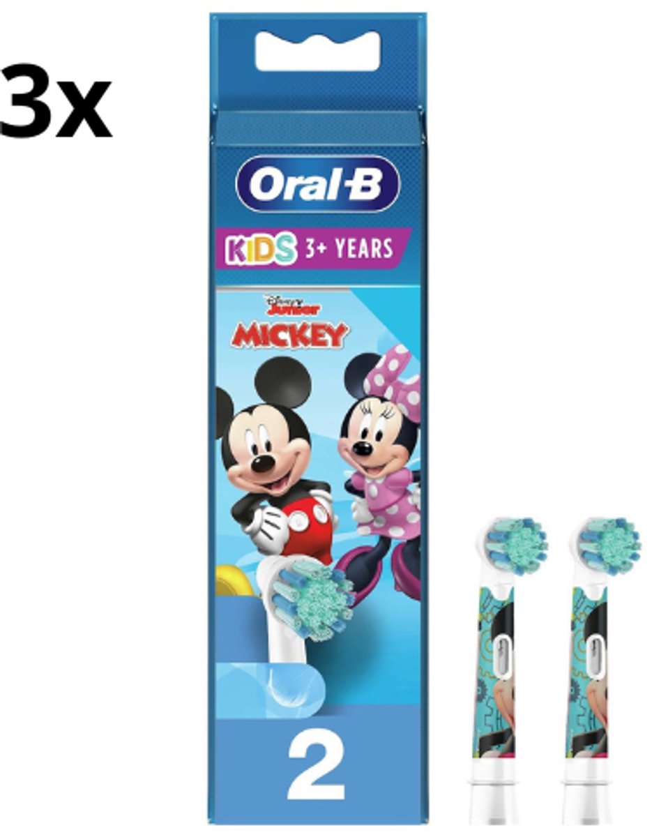 Oral-B Stages Power Kids Opzetborstels - Mickey Mouse - 3 x 2 stuks