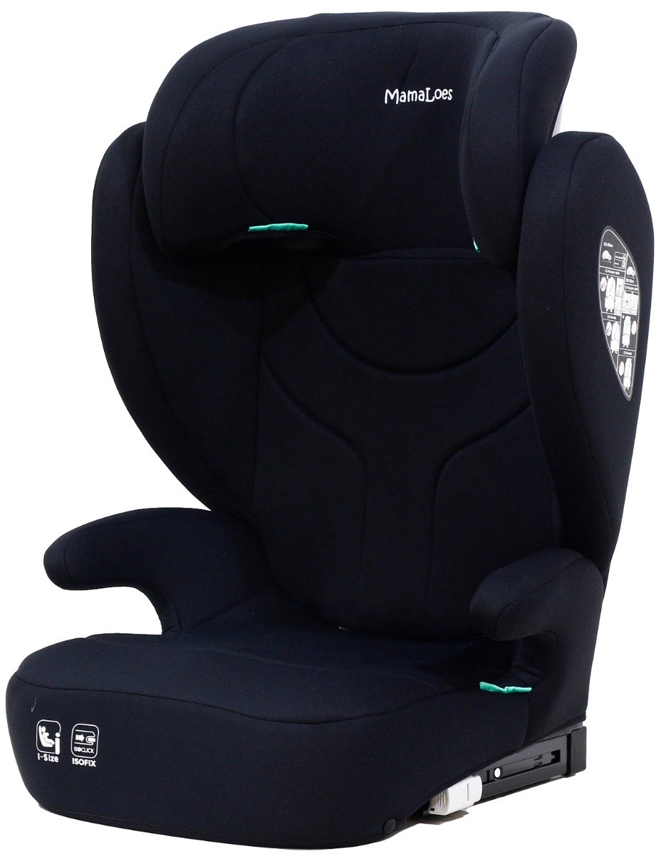 MamaLoes Rio Zwart Isofix 100-150 cm i-Size Autostoel